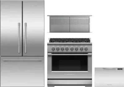 4 Piece Package Includes Refrigerator, Range, Hood And Dishwasher